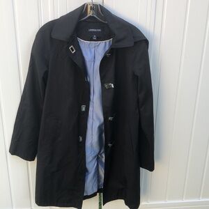 LONDON FOG XS Waterproof Black Trench Coat